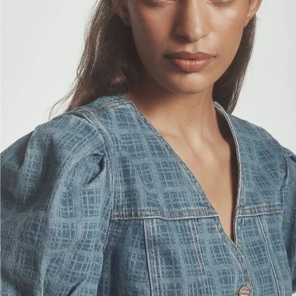 Denim Button-Down Dress - Picture 3 of 13